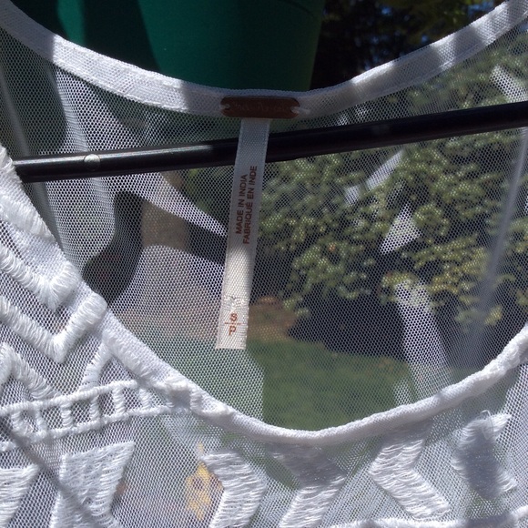Free People white sheer dress /tunic  37” length - Picture 2 of 5